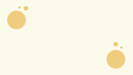 麻の葉模様を丸く切り取った背景｜やさしい黄色のデザイン素材