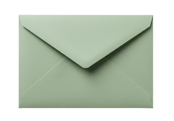 Sage green square envelope isolated on white, blank stationery for invitations and greetings © Florin