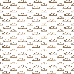 Croissant vector icon pattern, bread illustration