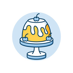 Pudding icon clean and modern vector illustration