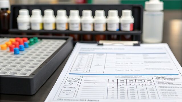 Laboratory Experiment Conducting Scientific Research Modern Science Laboratory Data Analysis Control Environment Close-Up Perspective Innovative Science Techniques