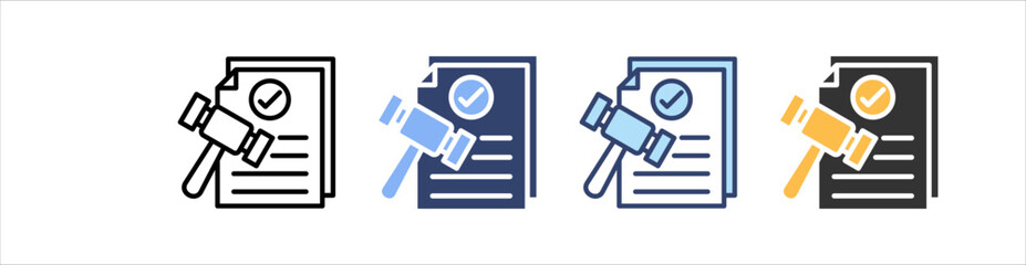 Approval Icon Set Multiple Style Collection