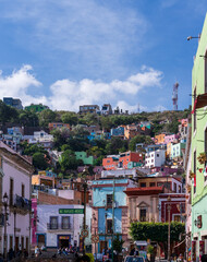 Colorful Alley in Guanajuato, Mexico at daytime