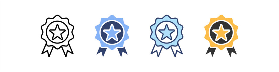 Award Icon Set Multiple Style Collection