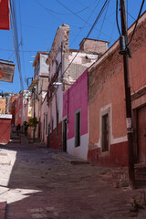 Colorful Alley in Guanajuato, Mexico at daytime
