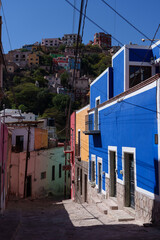 Colorful Alley in Guanajuato, Mexico at daytime