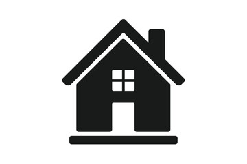 Simple house icon. Home symbol for real estate or property concepts. Vector graphic of a residential building, cottage, or detached house for web and app design. Buy, sell home.