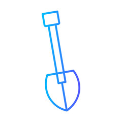 Naklejka premium shovel gradient icon