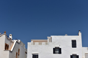 Essaouira old medina whitewashed buildings, Morocco