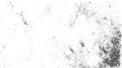 Organic halftone ink print texture with photocopy marks and grunge glitch effect. Black and white abstract halftone grunge background with retro glitch overlay. 