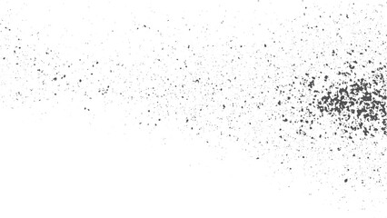 Abstract grain noise particles background with distressed grunge overlay vector. Rusted grunge texture vector with grainy dust particles and distressed white background. 