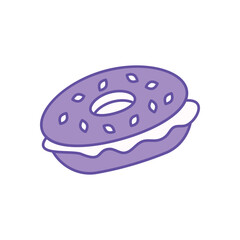 Bagel icon clean and modern vector illustration