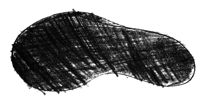 Abstract organic colored pencils abstract black chalk drop shape isolated on transparent background