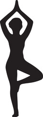 Silhouette of a yoga pose