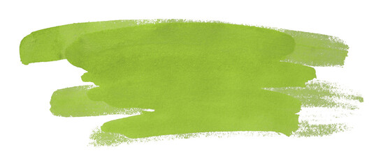 green watercolor background. Artistic hand paint. Isolated on transparent background.