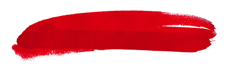 red watercolor background. Artistic hand paint. Isolated on transparent background.