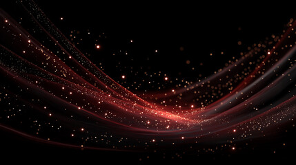 Fototapeta premium Ethereal Flow: A dynamic and artistic visualization with abstract luminous, sparkling particles cascading gracefully, creating an elegant and captivating scene of motion.