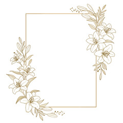 Elegant White Lilies Frame Design.