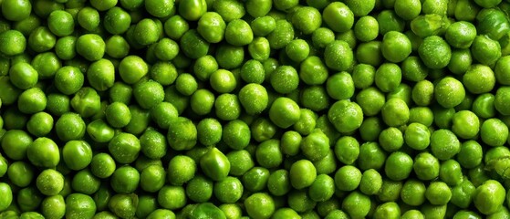 The Green Peas Close-Up Texture Background Fresh Healthy Organic Vegetable Pattern