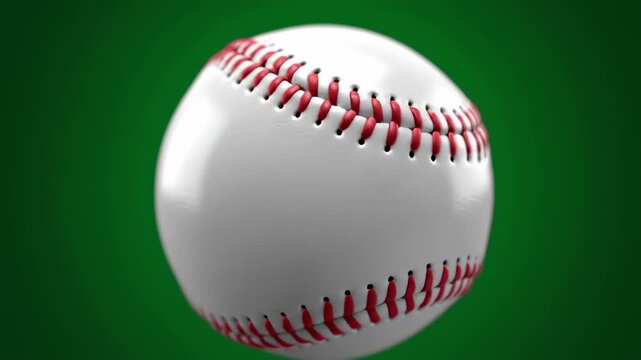 Baseball in Close-Up Detailed Look at the Stitching on a Ball