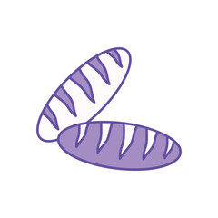 Bread icon clean and modern vector illustration