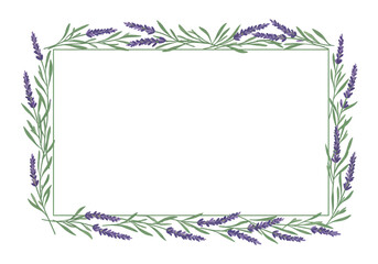 Lavender Frame Border Design Element.