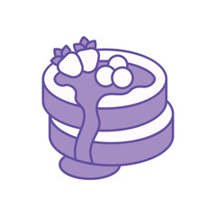Pancake icon clean and modern vector illustration