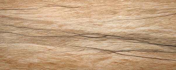 Fototapeta premium Detailed close-up of aged oak wood texture with natural cracks and grain patterns, showing wear. Concept for furniture design, interior decoration and rustic backgrounds