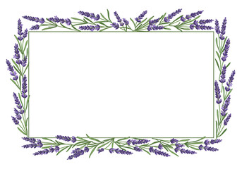 Lavender border frame for elegant design.