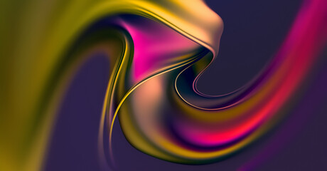 Colorful Abstract Swirl Design With Smooth Curves and Layers