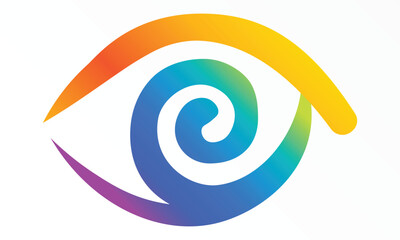 Fototapeta premium Spiral Eye Icon – Vision and Awareness Symbol for Mindfulness and Holistic Brands