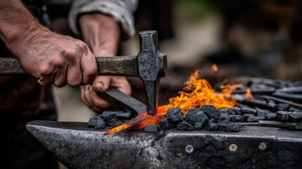 Forging steel blacksmithing craft in action workshop tools and techniques creative environment close-up view artistry unleashed