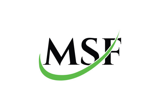 MSF Letter Modern  Monogram Logo. Minimal Initials Icon Design.