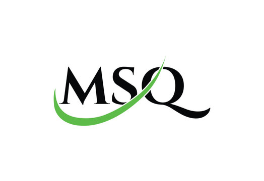 MSQ Letter Modern  Monogram Logo. Minimal Initials Icon Design.