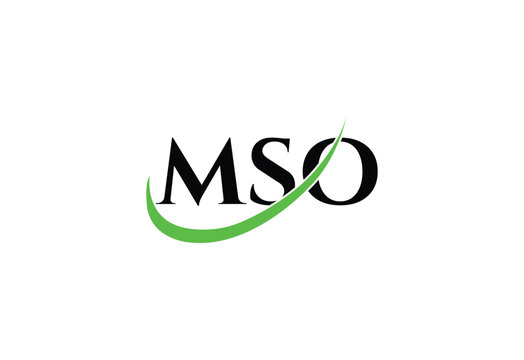 MSO Letter Modern  Monogram Logo. Minimal Initials Icon Design.