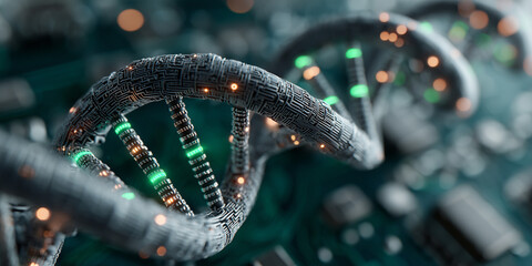 Biotech innovation funding boost global research labs 3d dna model scientific environment close-up viewpoint future concepts