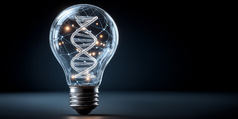 Biotech innovation funding event laboratory infographic dark environment close-up view conceptualizing future possibilities