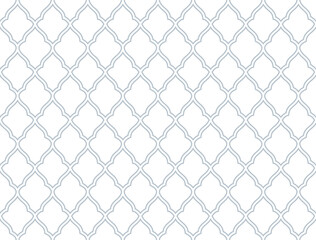 Fototapeta premium Abstract geometry pattern in Arabian style. Seamless vector background. White and gray graphic ornament. Simple lattice graphic design