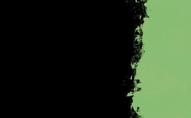 Green watercolor ink paint splash black background abstract texture artistic brush grunge colorful for business flyer template