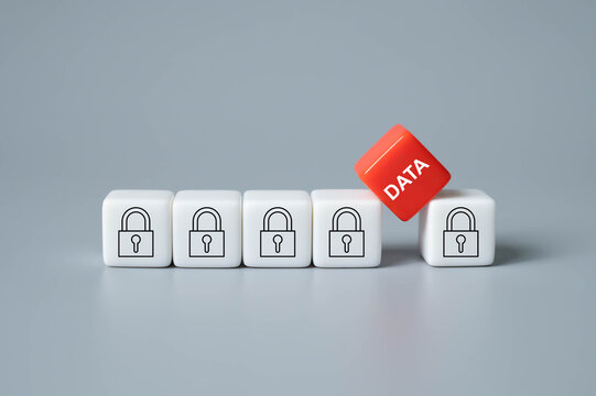 Red and white cube with icon concept penetration testing on network systems. Emphasizes vulnerability assessment, security audits, and strengthening IT infrastructure from cyber attacks. No people.