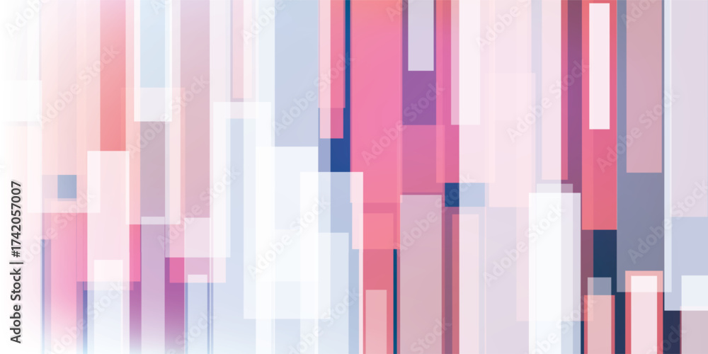 Wall mural abstract vector background with vertical layers of gradient rectangles, thick lines in soft peach, p