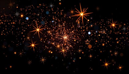 fireworks on black background