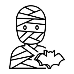 This Mummy icon is suitable for Halloween, etc.