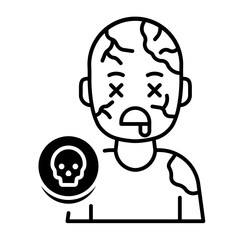 This Zombie icon is suitable for Halloween, etc.