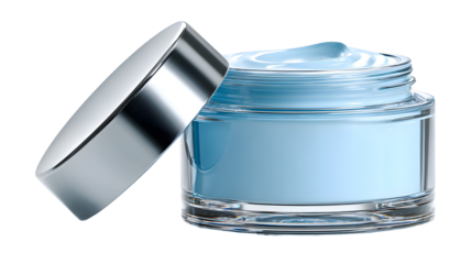 White Face Cream Jar isolated on transparent background Remove png