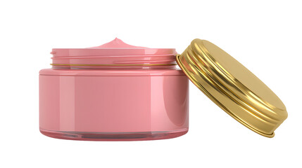 White Face Cream Jar isolated on transparent background Remove png