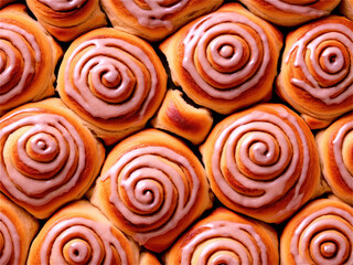 Cinnamon Rolls Fluffy, soft dough rolled with cinnamon sugar, baked until golden and topped with a sweet glaze. These rolls