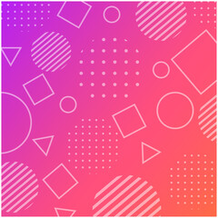 グラデーションの透明感メンフィス背景 紫