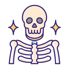 This Skeleton icon is suitable for Halloween, etc.