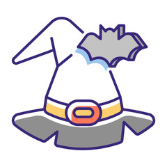 This Witch Hat icon is suitable for Halloween, etc.